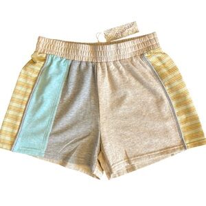 Mystree Women's Colorblock Patchwork Knit Elastic Waistband PullOn Shorts Size S